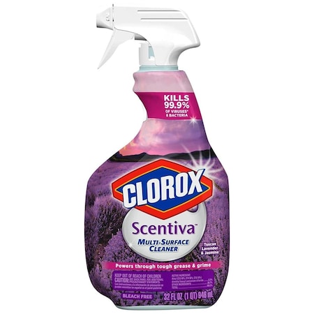 Defenseguard Scentiva Multi Surface Cleaner & Spray Bottle, Tuscan Lavender And Jasmine, 32 oz. DE3742758